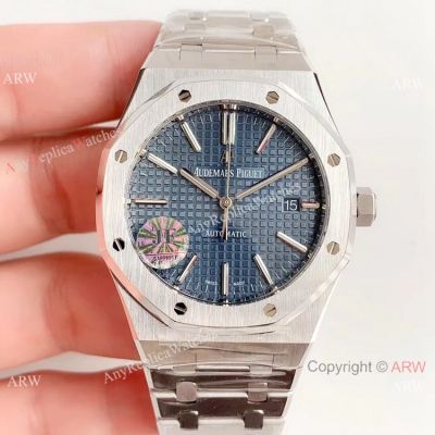 Swiss Grade A Audemars Piguet Royal Oak SS Blue Dial Replica Watch - JF Audemars Piguet